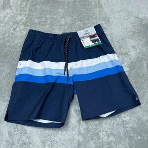 Hurley Mens Regular Fit XL Swim Shorts Navy/Blue Stripes a0073